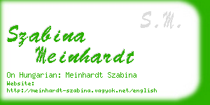 szabina meinhardt business card